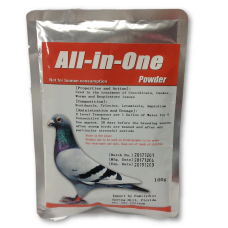 All-In-One 100gr - coccidiosis, cancro, gusanos e infecciones respiratorias - Tratamiento en Polvo All-In-One 100gr - coccidiosis, cancro, gusanos e infecciones respiratorias - Tratamiento en Polvo