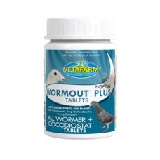 Pigeon Wormout Plus 50 Tabletas - parásitos internos - coccidios - Vetafarm Pigeon Wormout Plus 50 Tabletas - parásitos internos - coccidios - Vetafarm