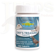 Tonys Treasure 100 pastillas - 5 en 1 - amplio espectro - de Vetafarm